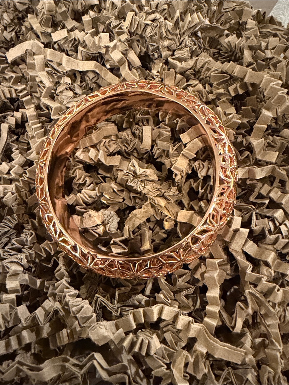Kendra Scott Rose Gold Filigree Bangle Bracelet
